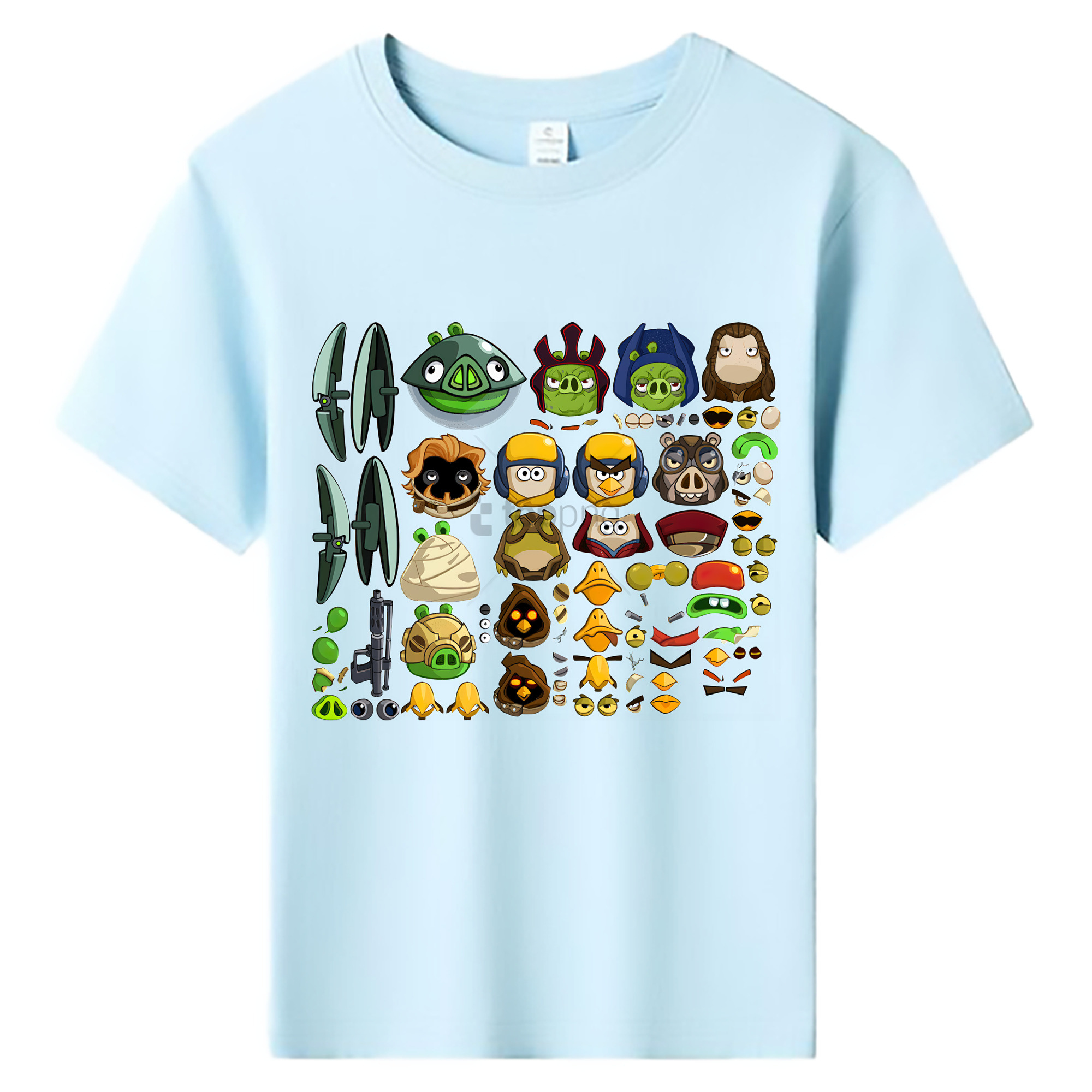 （画像用） Angry Birds アングリーバード 綿100％キッズTシャツ（フロントプリント）